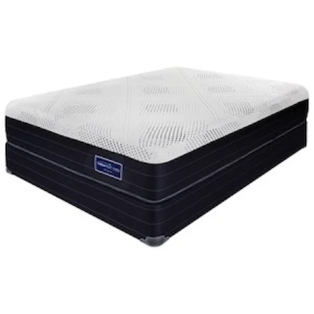 Queen Hybrid Mattress and Natural Wood Foundation